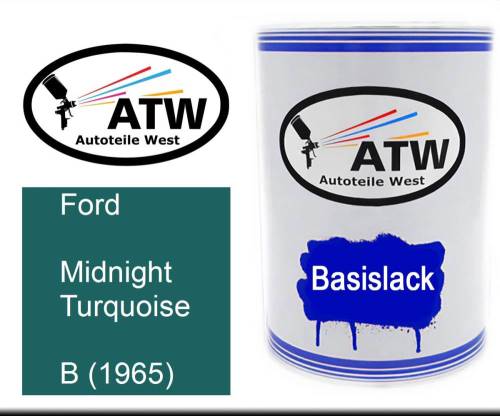 Ford, Midnight Turquoise, B (1965): 500ml Lackdose, von ATW Autoteile West.